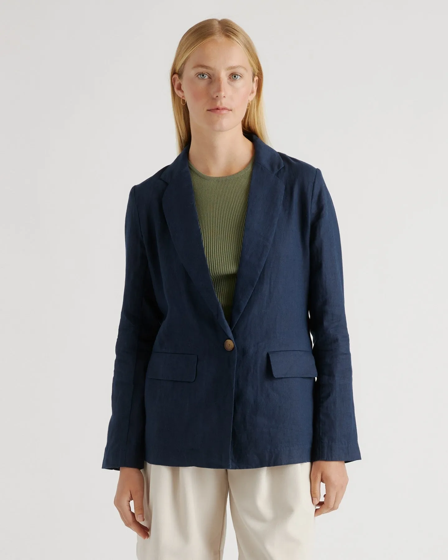 100% European Linen Blazer