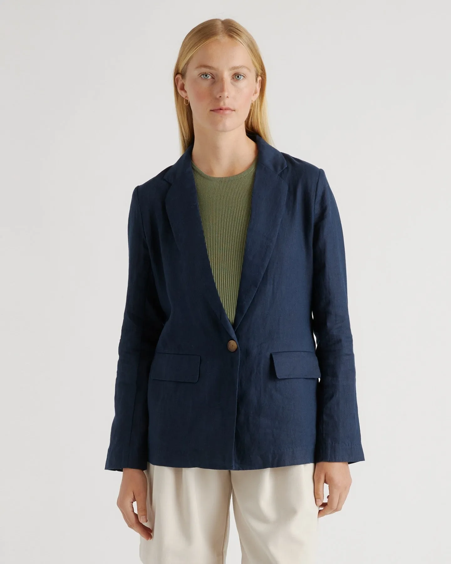 100% European Linen Blazer