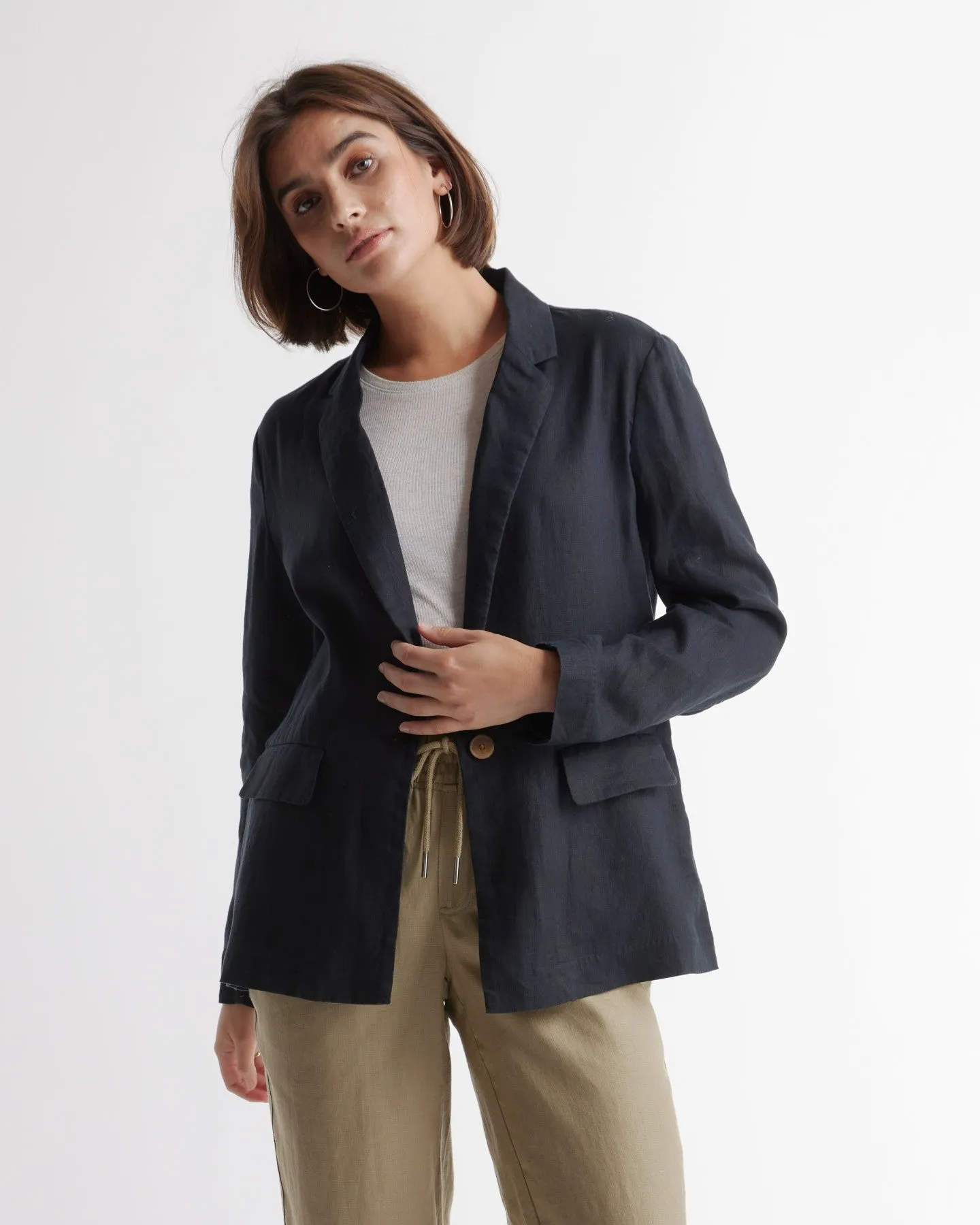 100% European Linen Blazer