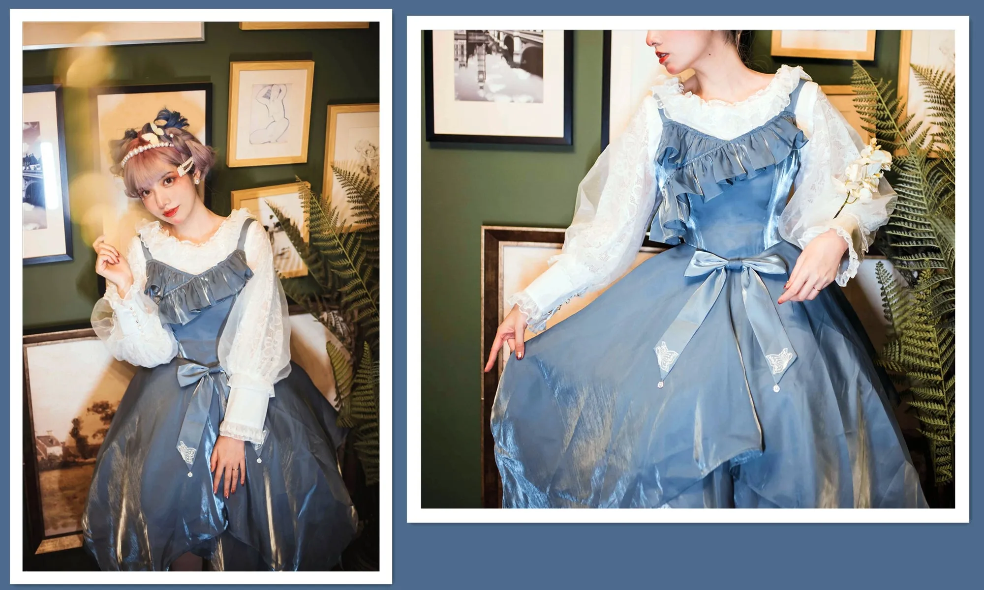 Airfreeing~Messiah~Elegant Lolita Shirt Double-layered Mutton Sleeve Blouse