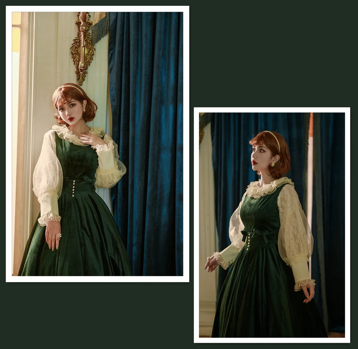 Airfreeing~Messiah~Elegant Lolita Shirt Double-layered Mutton Sleeve Blouse