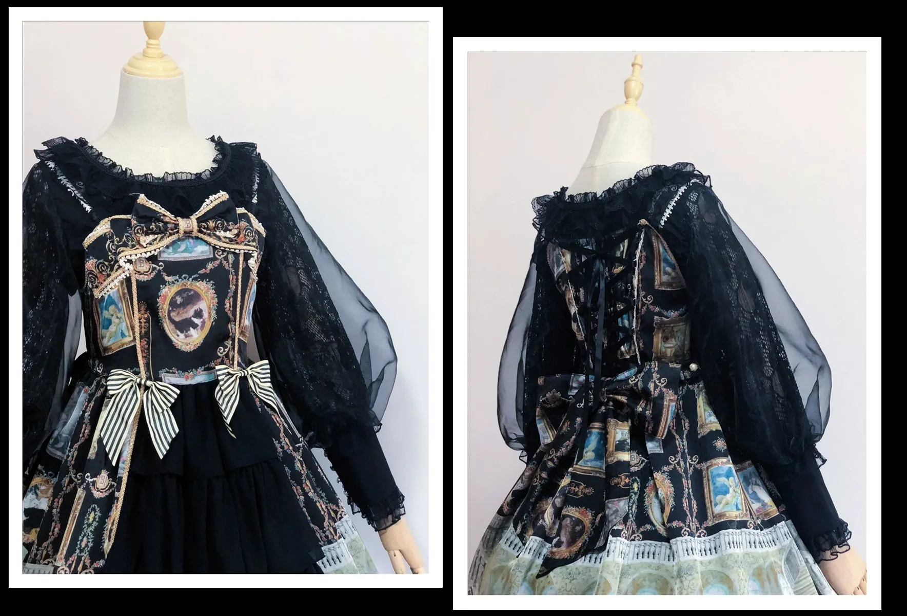 Airfreeing~Messiah~Elegant Lolita Shirt Double-layered Mutton Sleeve Blouse