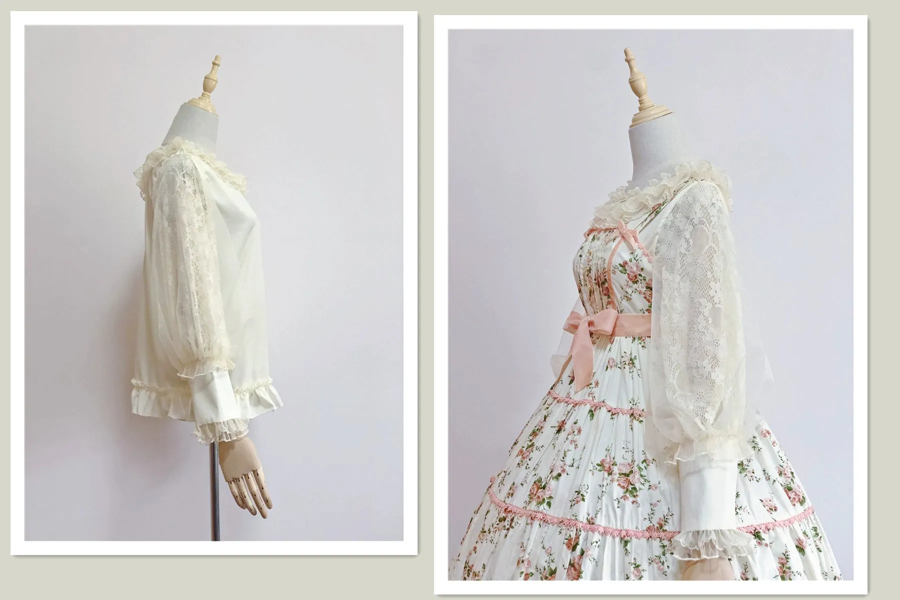 Airfreeing~Messiah~Elegant Lolita Shirt Double-layered Mutton Sleeve Blouse