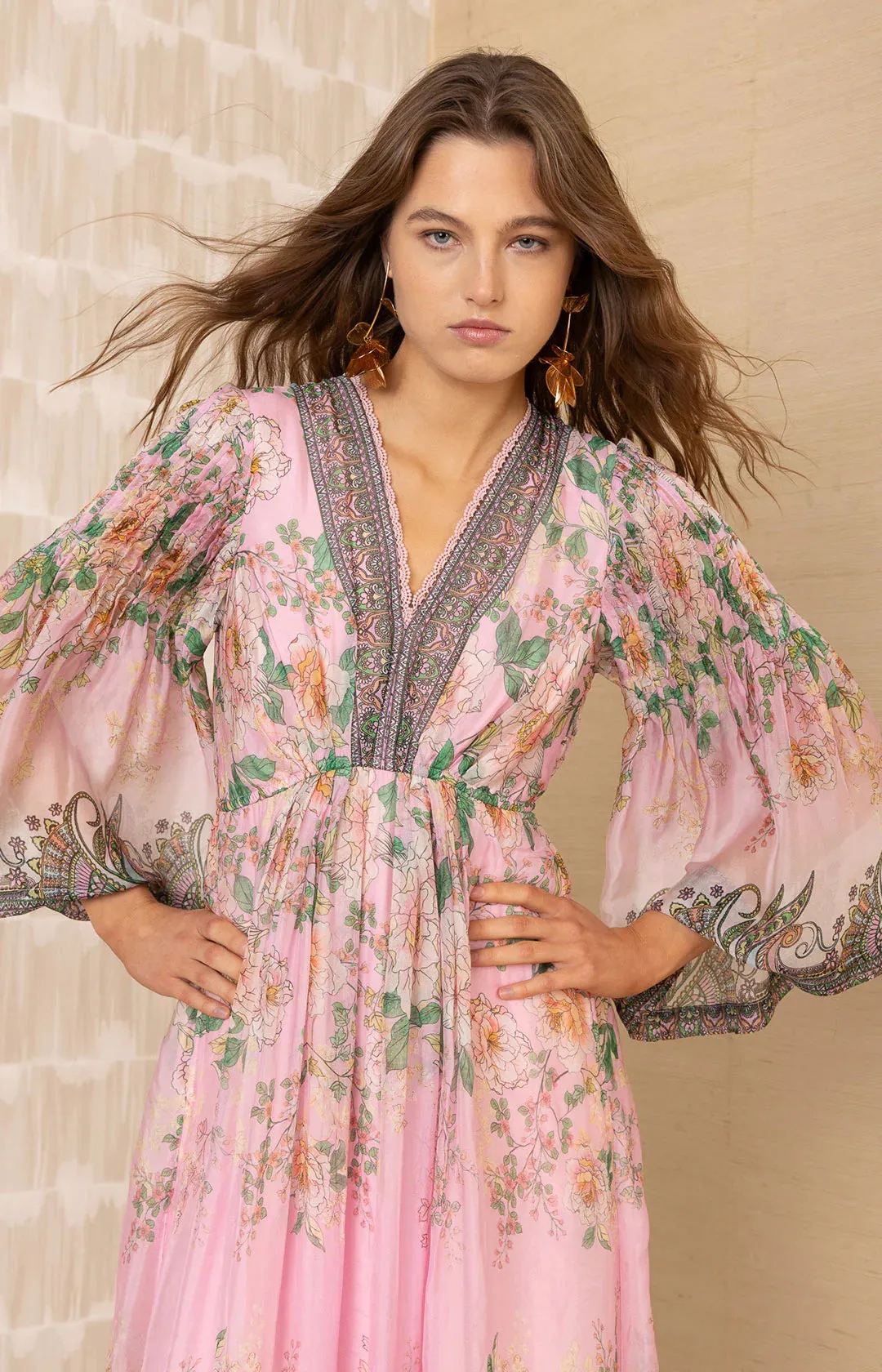Alanna Long Dress - Pink