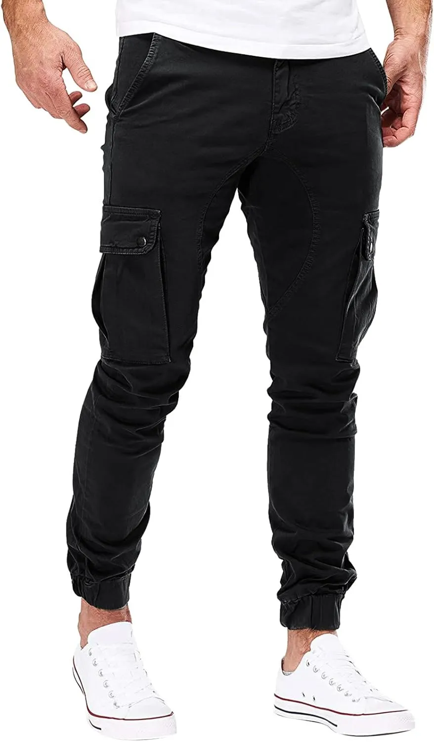 Big and Tall Sweatpants for Men & Winter Pants for Men Drawstring Cargo Flat Front Straight Fit Pants Outdoor Sports