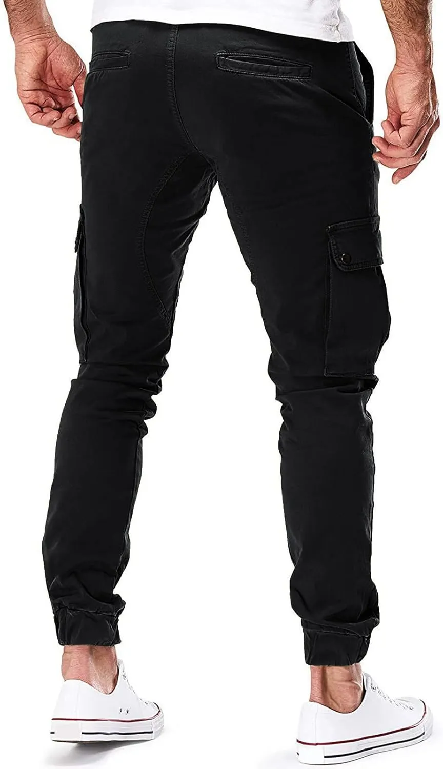 Big and Tall Sweatpants for Men & Winter Pants for Men Drawstring Cargo Flat Front Straight Fit Pants Outdoor Sports