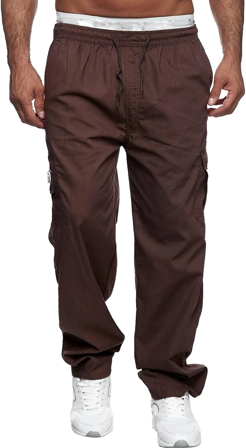 Big and Tall Sweatpants for Men Elastic Waist Color Block Pants Jogger Drawstring Trousers Pockets Sweatpants Workout