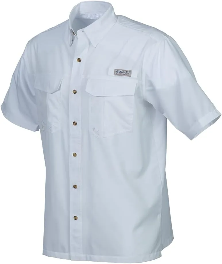 Bimini Bay Outfitters LTD Bimini Flats V Men's Short Sleeve Fishing Shirt Featuring BloodGuard Plus