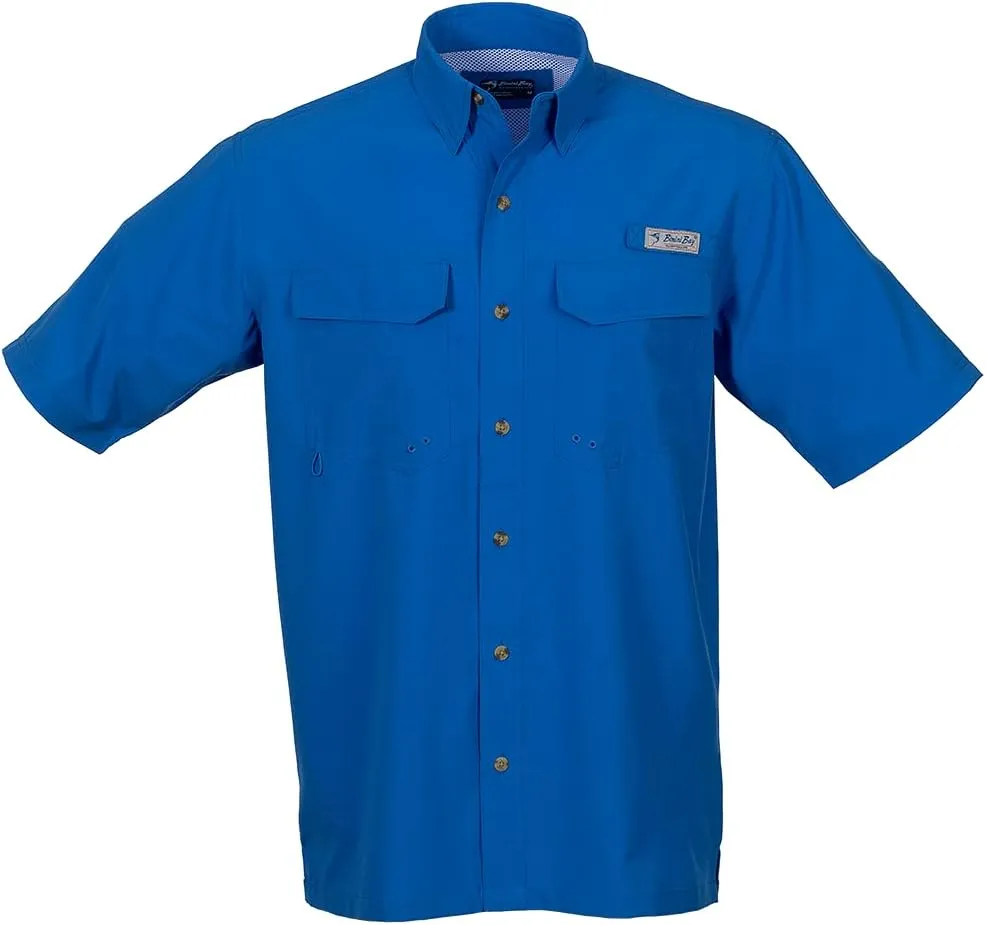 Bimini Bay Outfitters LTD Bimini Flats V Men's Short Sleeve Fishing Shirt Featuring BloodGuard Plus