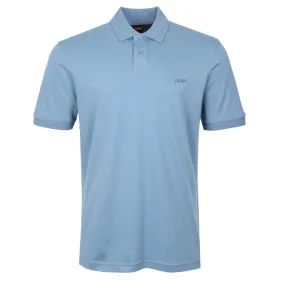 BOSS Pe Interlock Polo Shirt in Light Blue
