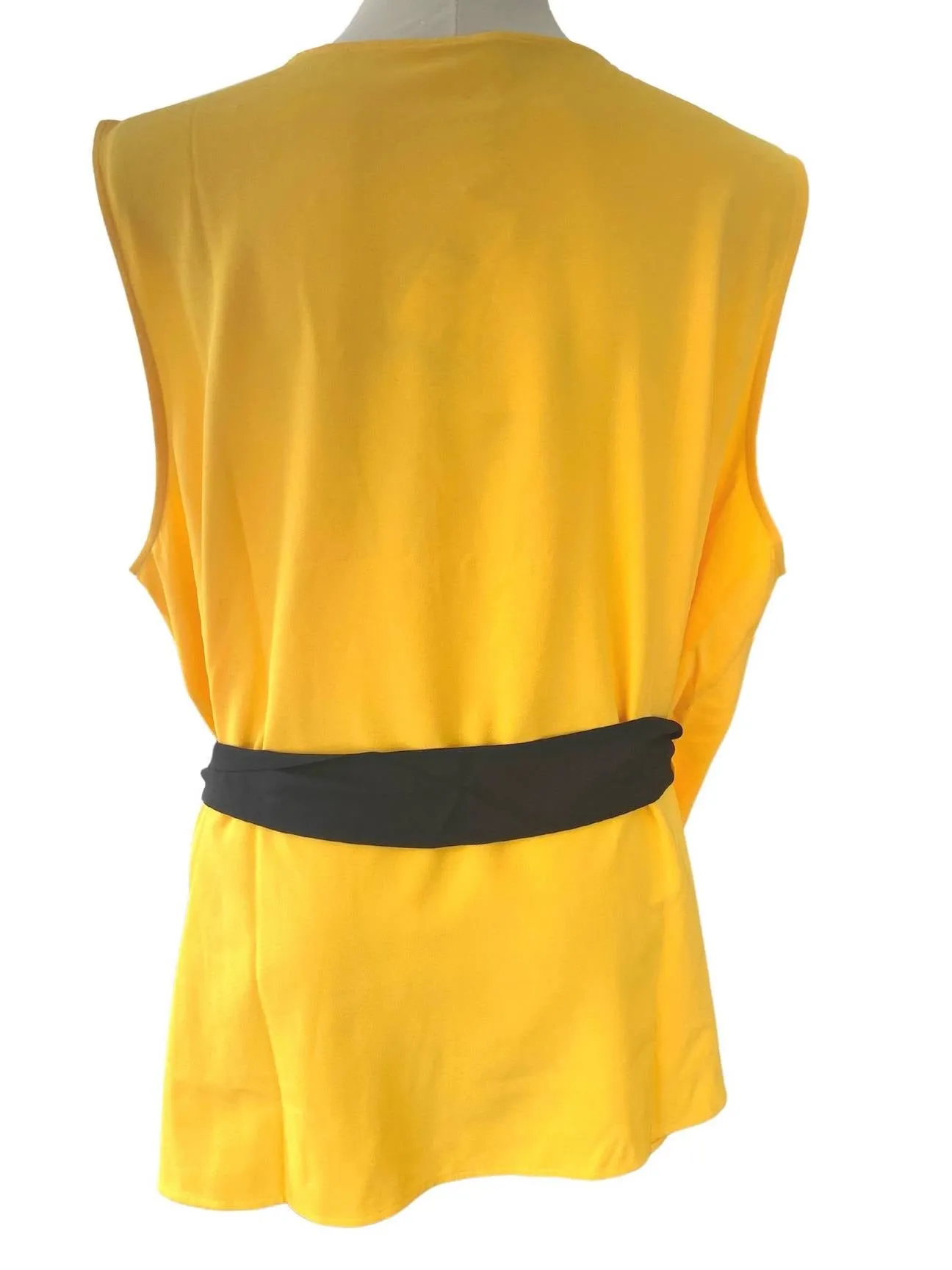 Bright Spring Daffodil Side Wrap Blouse