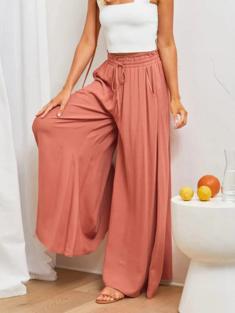 Casual wide leg trousers
