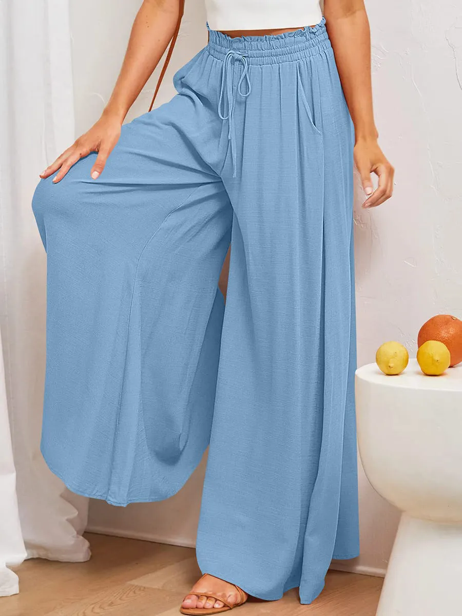 Casual wide leg trousers