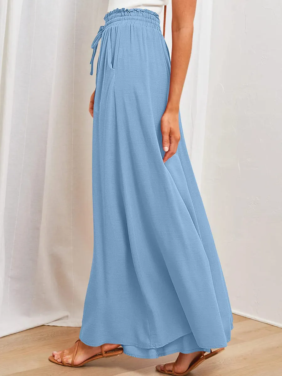Casual wide leg trousers