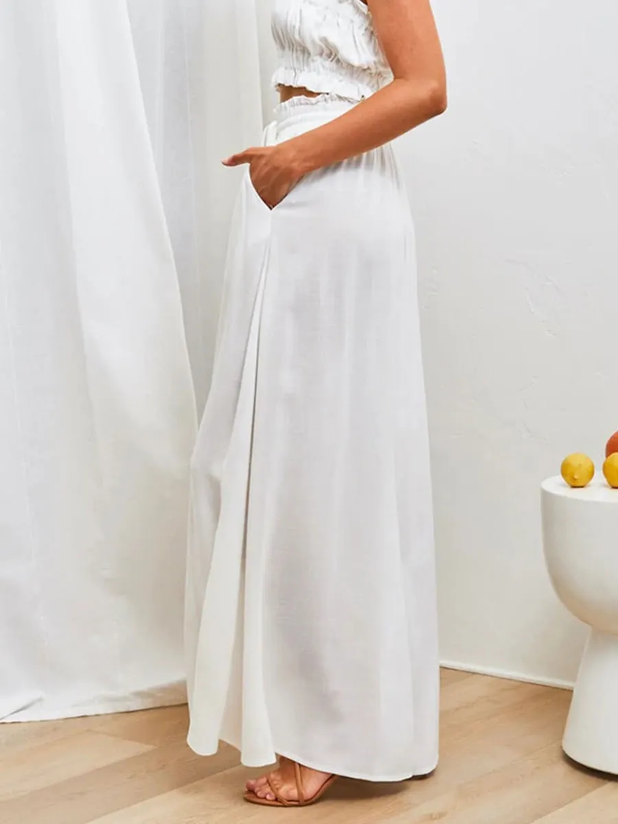 Casual wide leg trousers