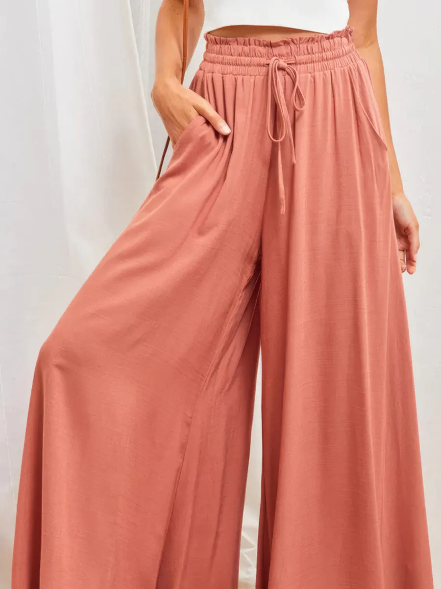 Casual wide leg trousers