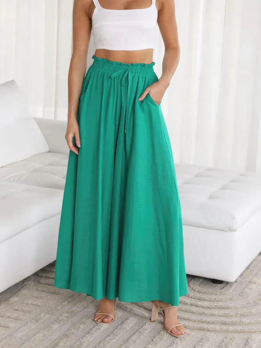 Casual wide leg trousers