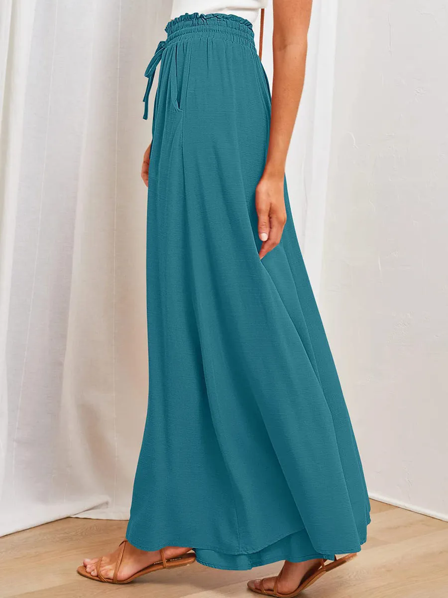 Casual wide leg trousers