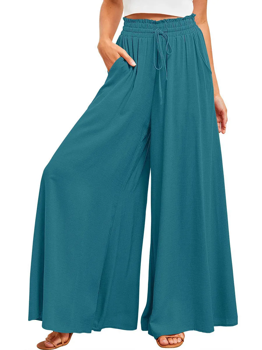 Casual wide leg trousers