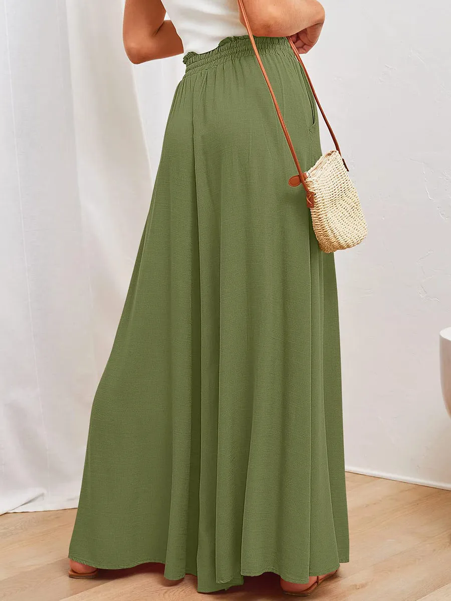 Casual wide leg trousers