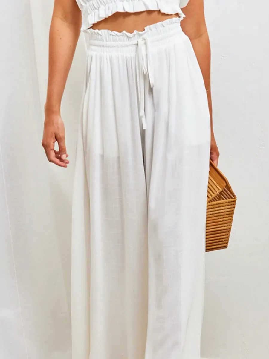 Casual wide leg trousers