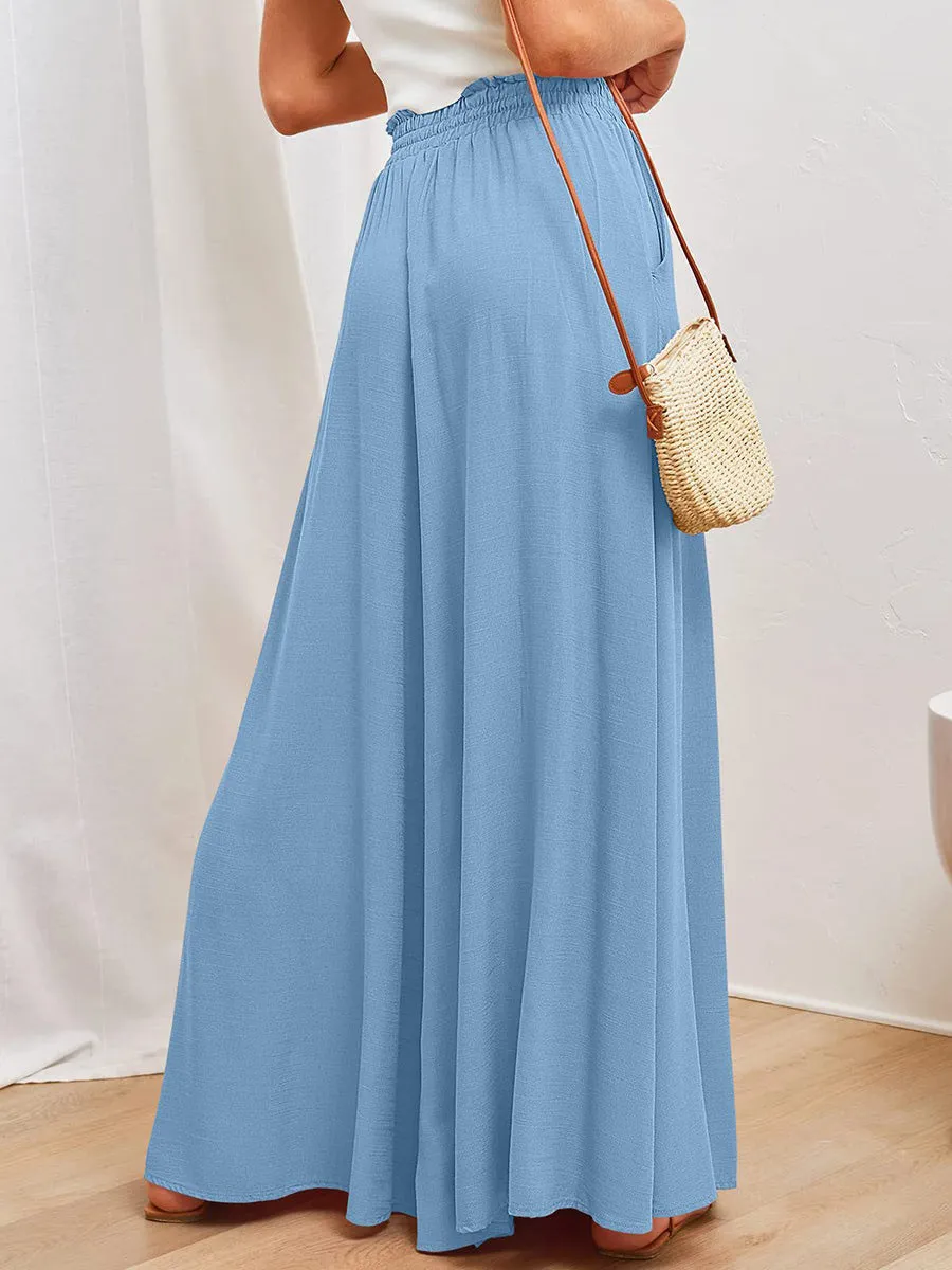 Casual wide leg trousers