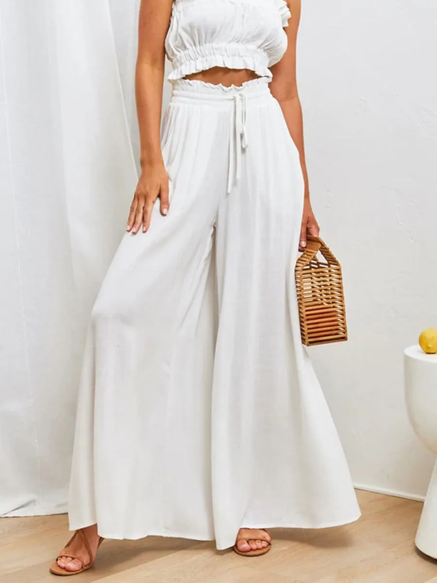 Casual wide leg trousers