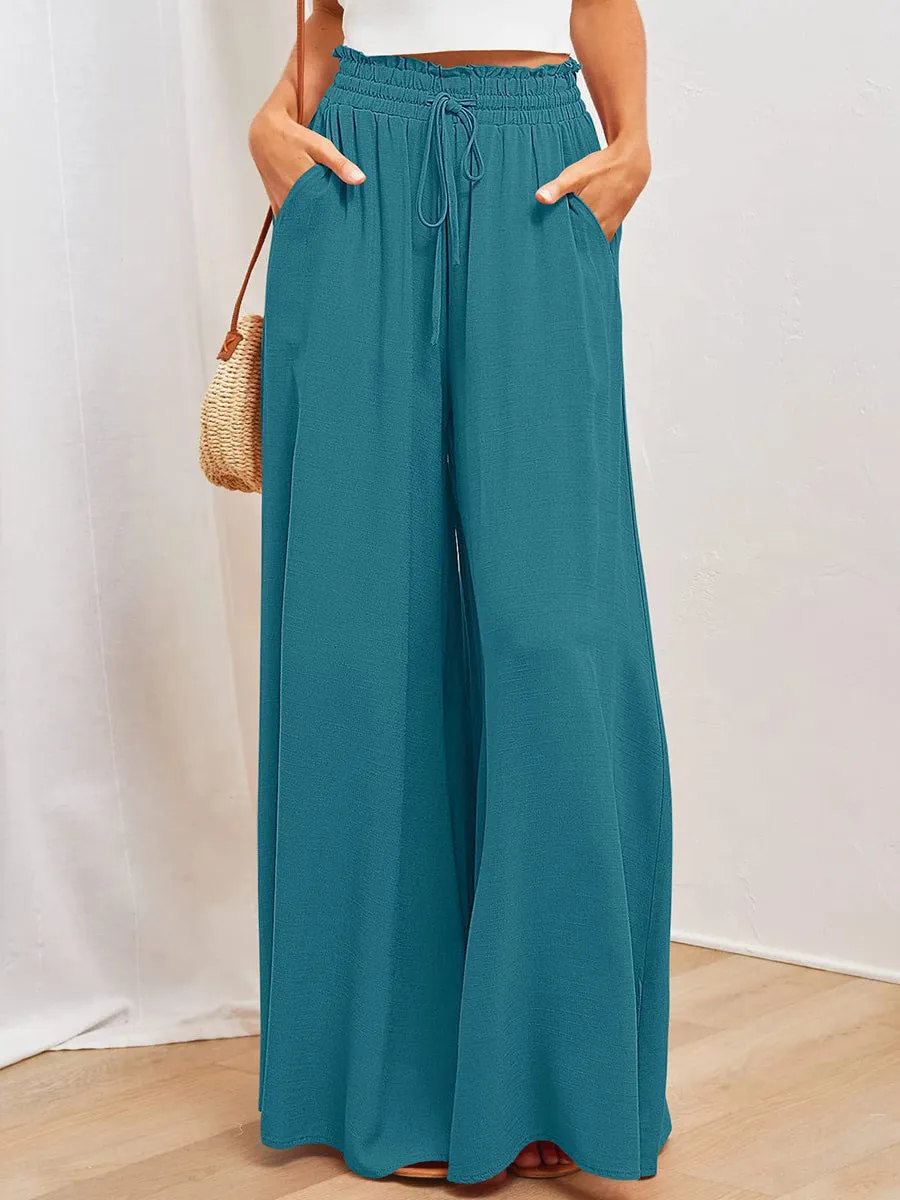 Casual wide leg trousers