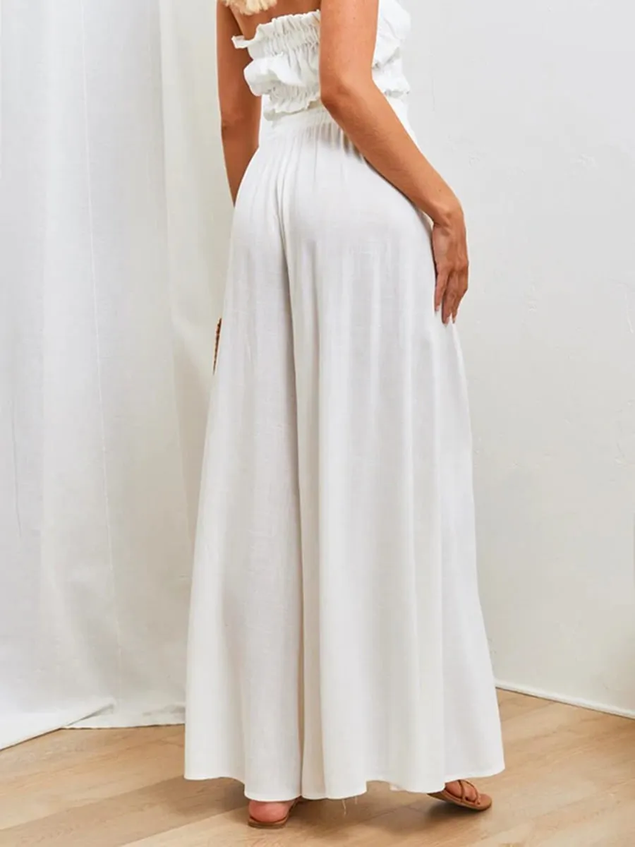 Casual wide leg trousers