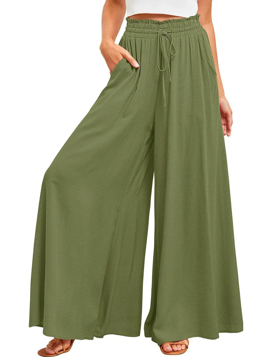 Casual wide leg trousers