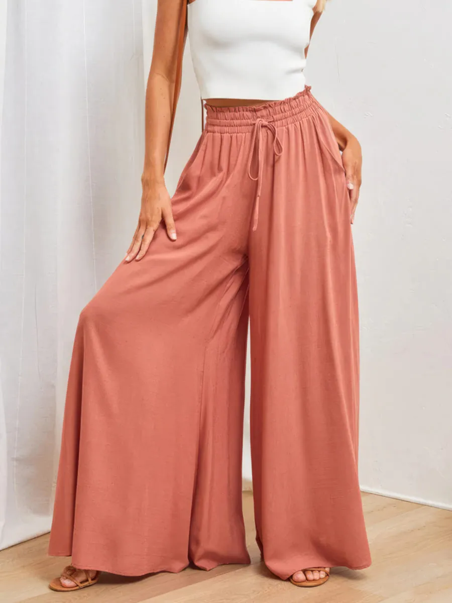 Casual wide leg trousers