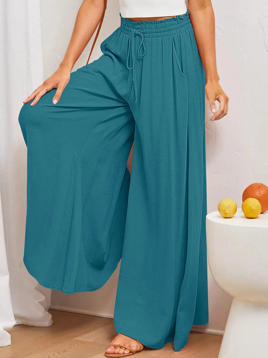 Casual wide leg trousers