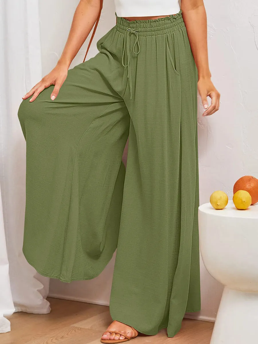 Casual wide leg trousers