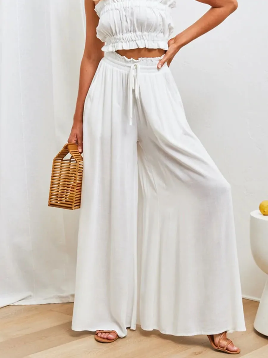 Casual wide leg trousers
