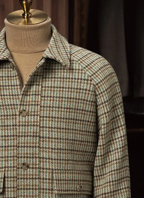 Checked Field Jacket & Brown Khaki Trousers