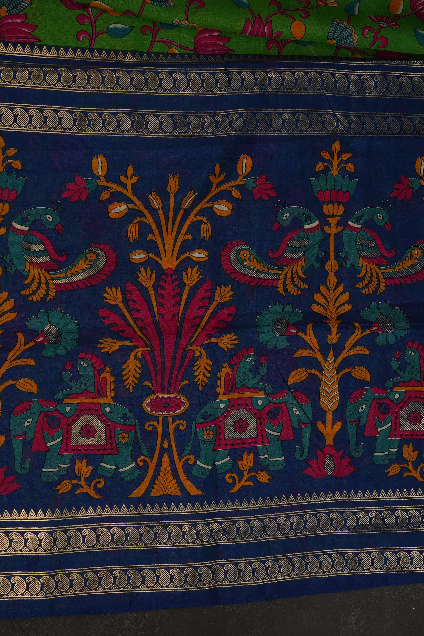 Classic Semi Chanderi Silk Saree & Vibrant Prints - Timeless Elegance