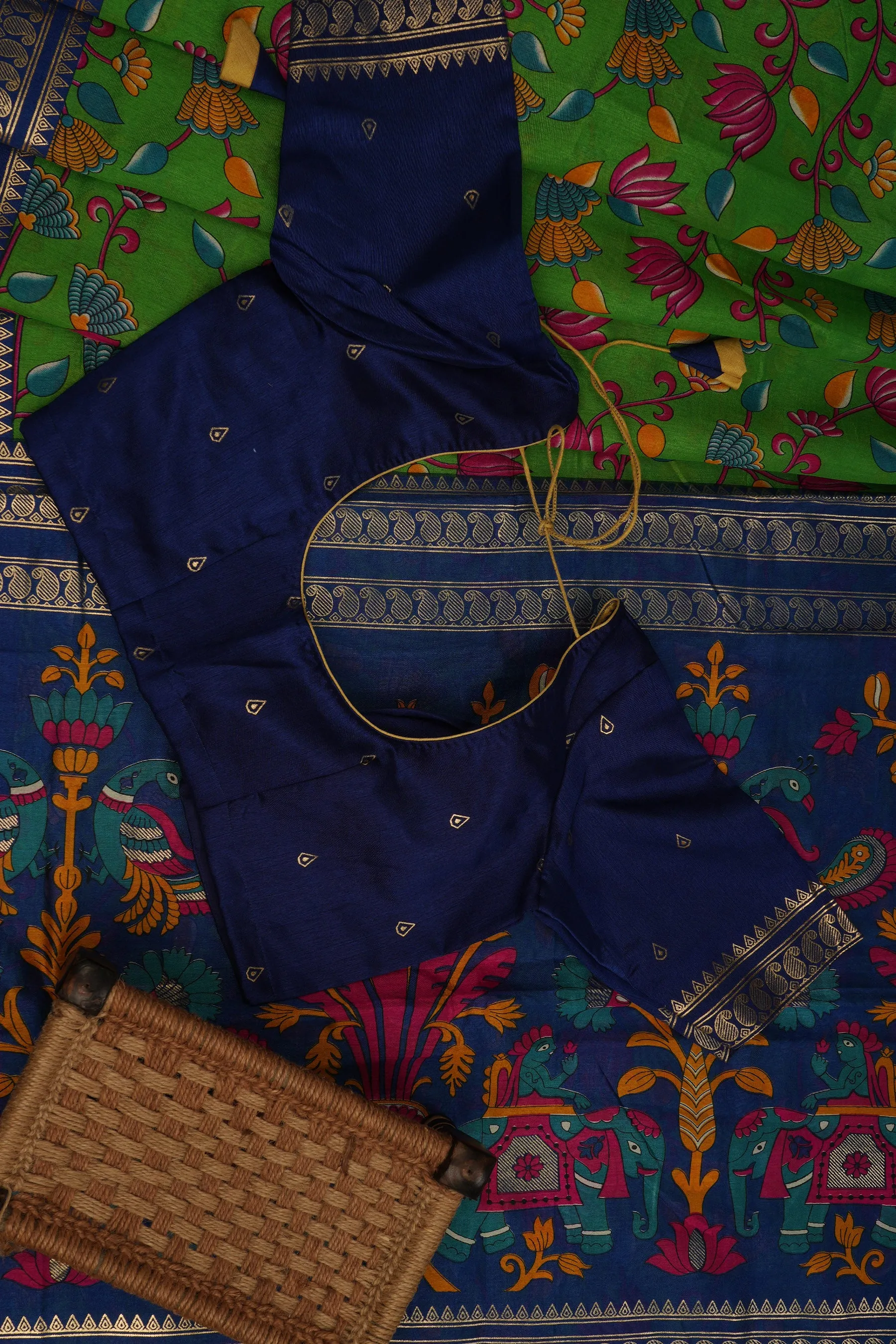 Classic Semi Chanderi Silk Saree & Vibrant Prints - Timeless Elegance