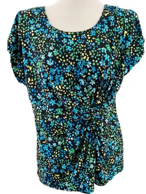Cool Winter Floral Print Blouse
