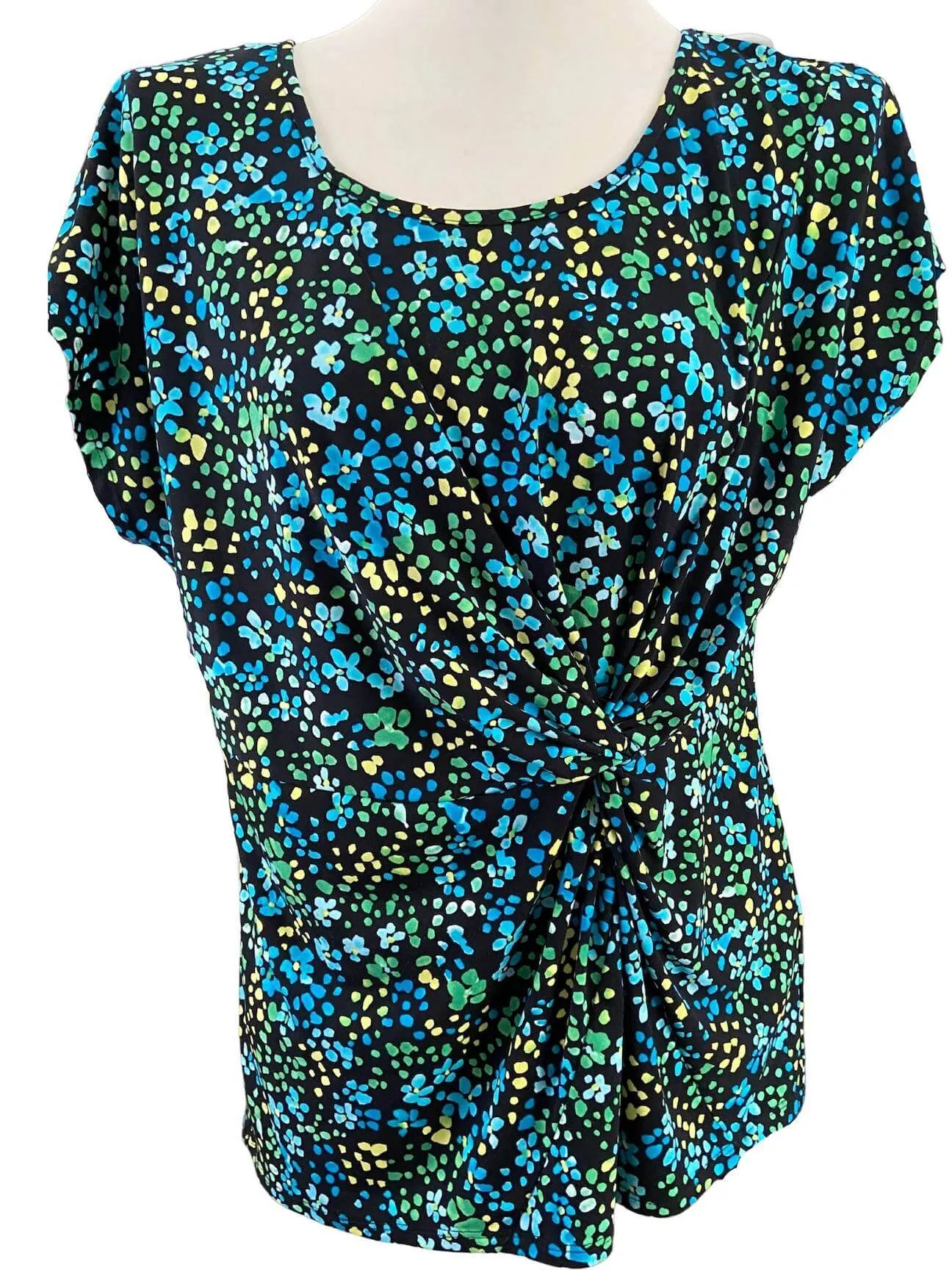 Cool Winter Floral Print Blouse