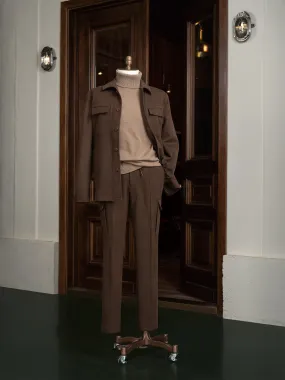 Earthy Brown Jacket & Cargo-Style Trousers