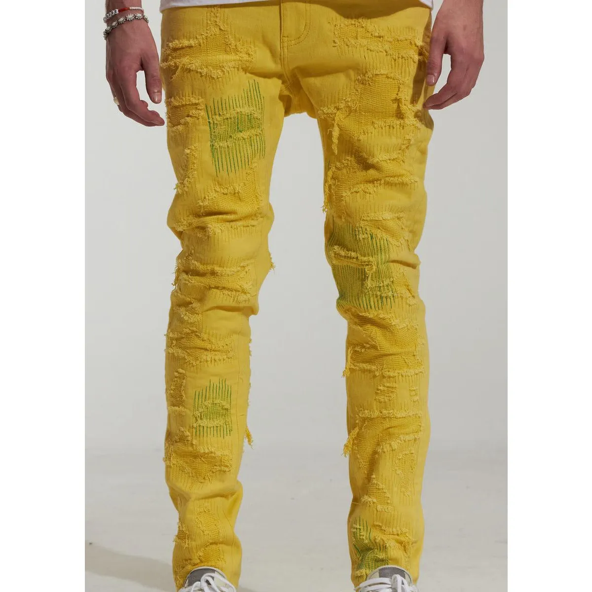 Embellish Marvin Yellow Denim Jeans (EMBSP222-119)