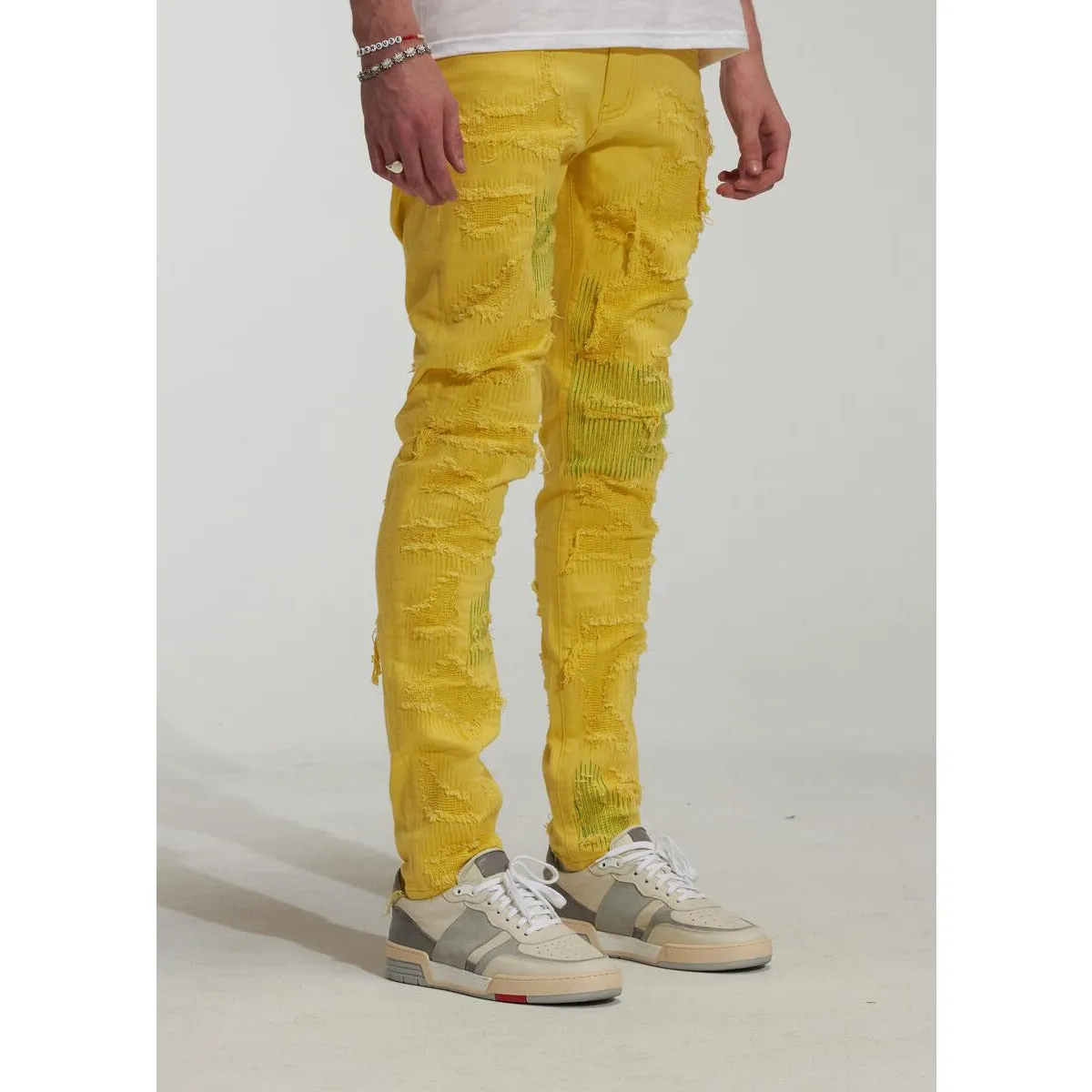 Embellish Marvin Yellow Denim Jeans (EMBSP222-119)