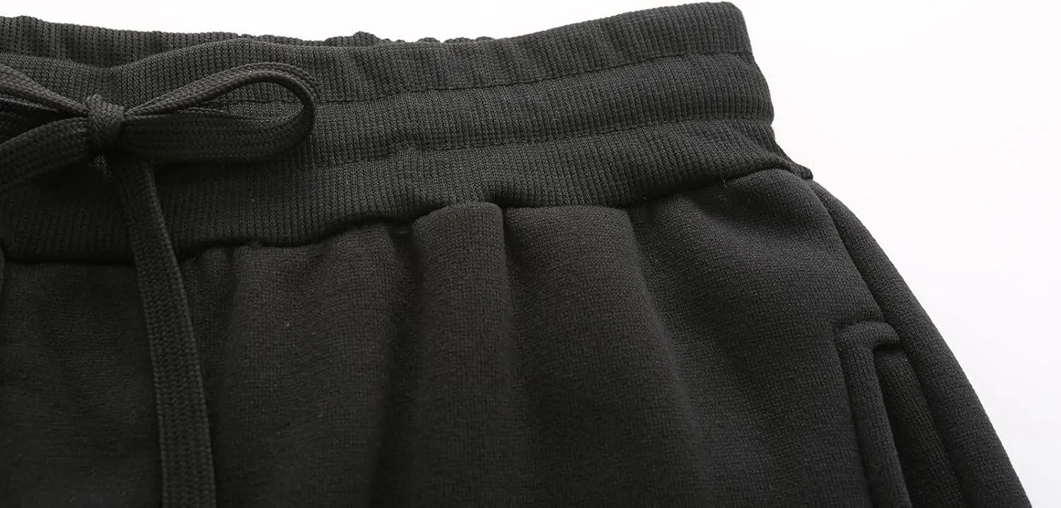 FZVYD Pleated Pants for Men Mens Casual Elastic Drawstring Cargo Pants Lightweight Relaxed Fit Cotton Workout Sweatpants 2023