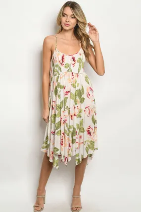 Ivory Floral Sundress