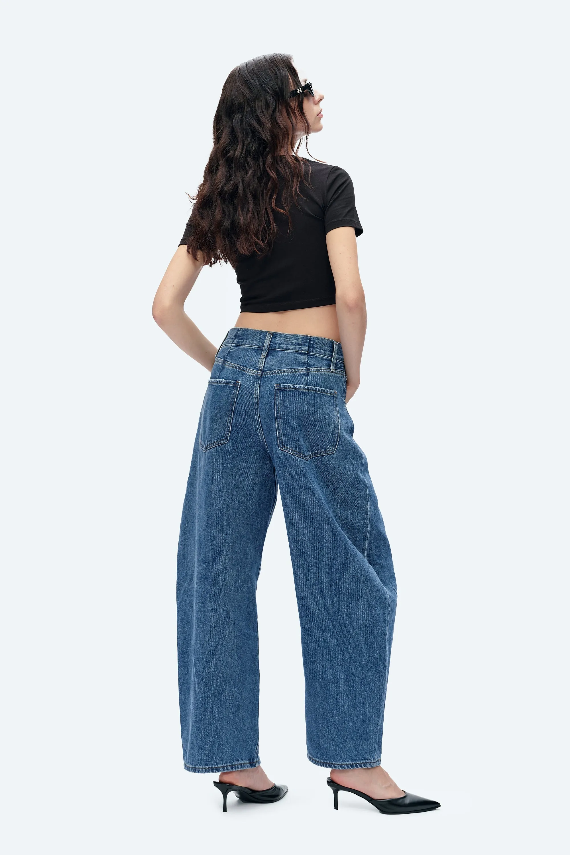 Katia Tailored Barrel Leg Denim Jeans