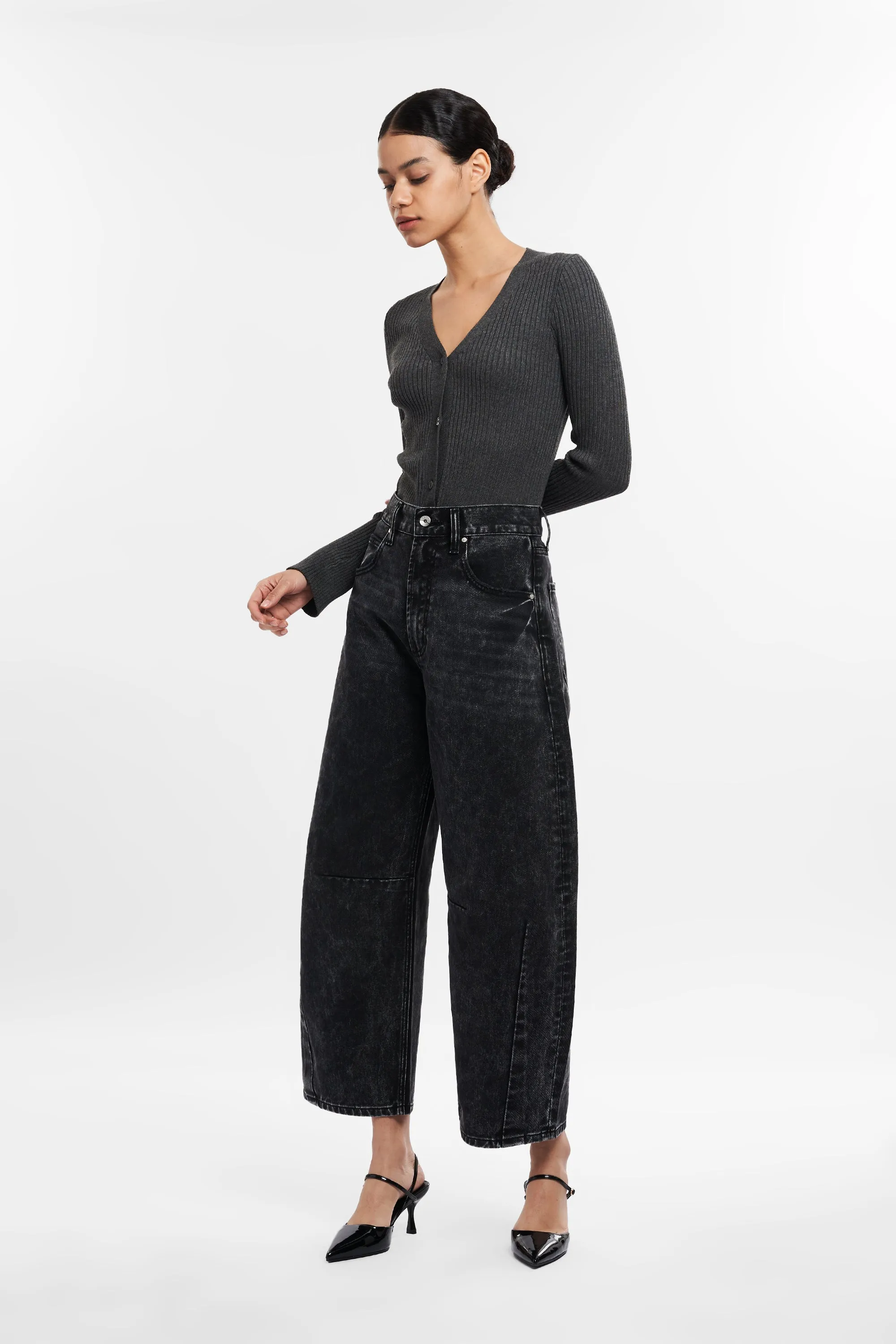 Katia Tailored Barrel Leg Denim Jeans