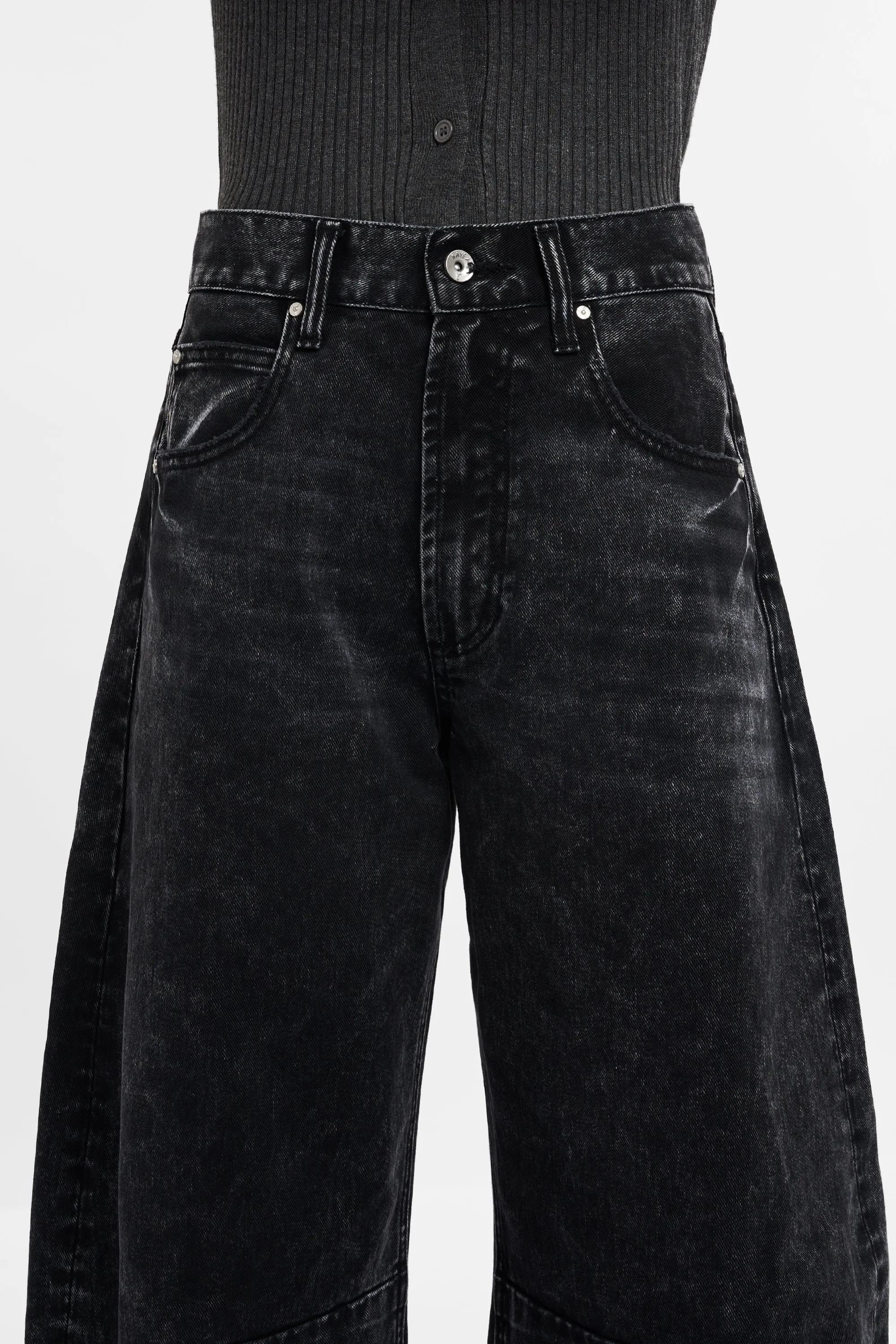 Katia Tailored Barrel Leg Denim Jeans