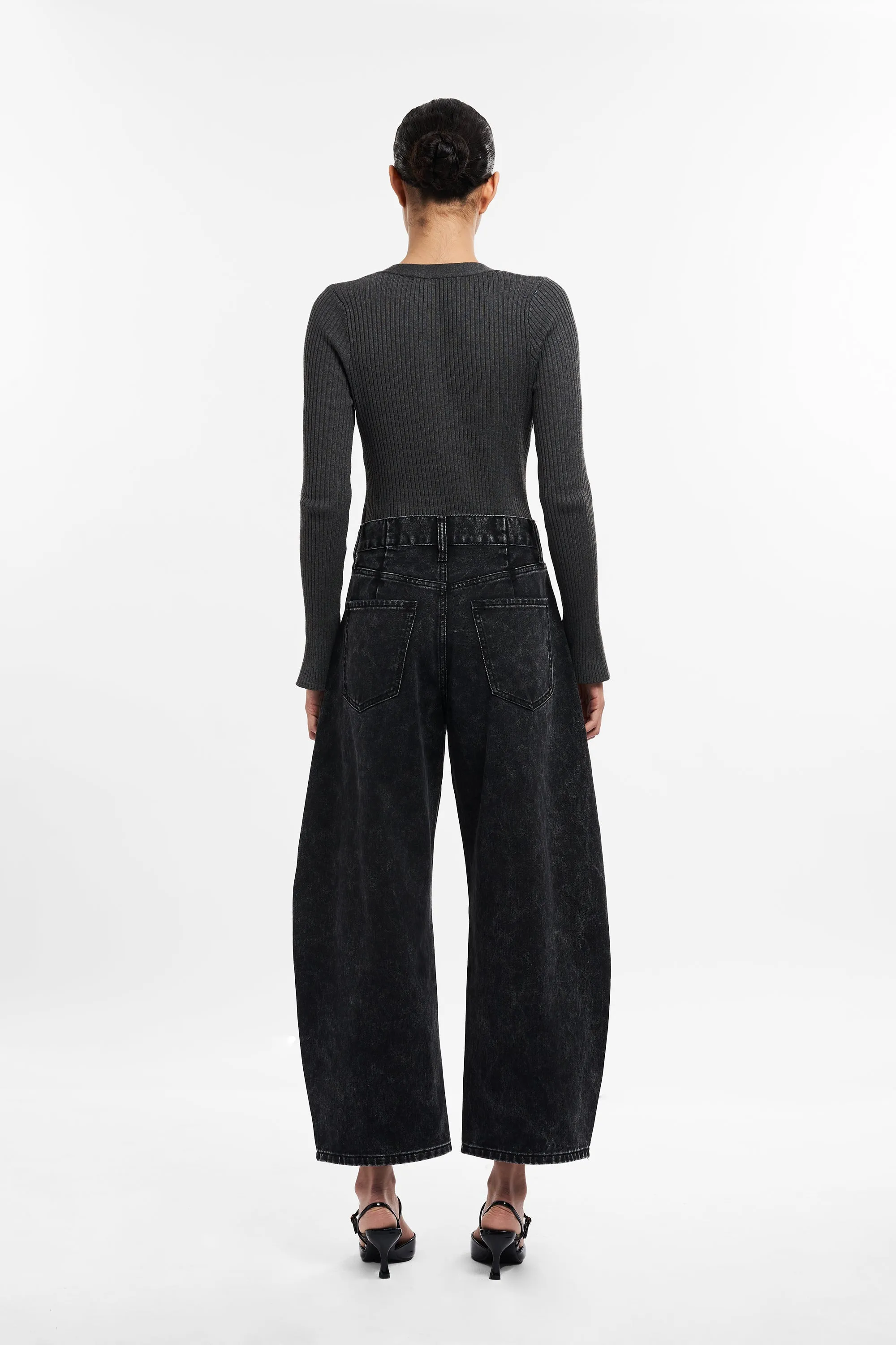 Katia Tailored Barrel Leg Denim Jeans