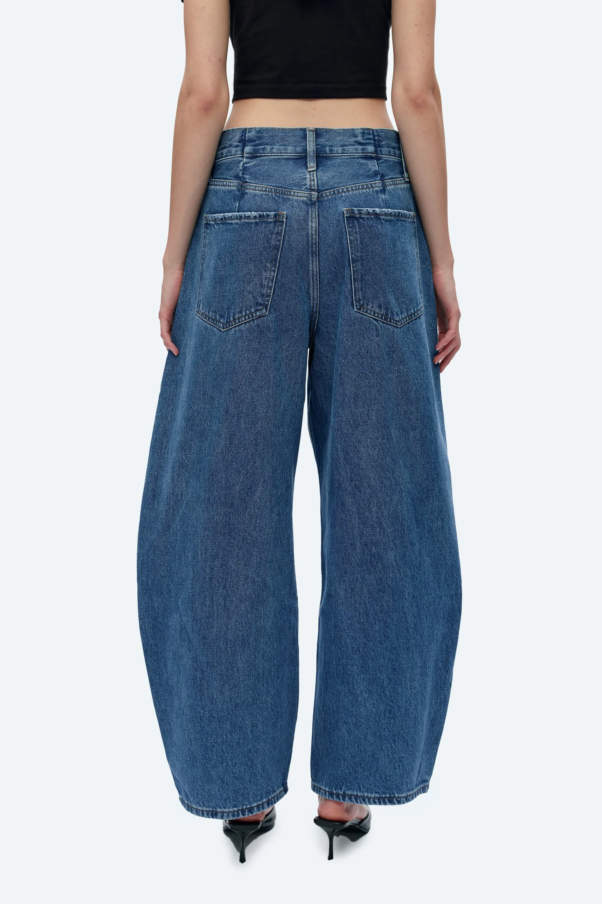 Katia Tailored Barrel Leg Denim Jeans
