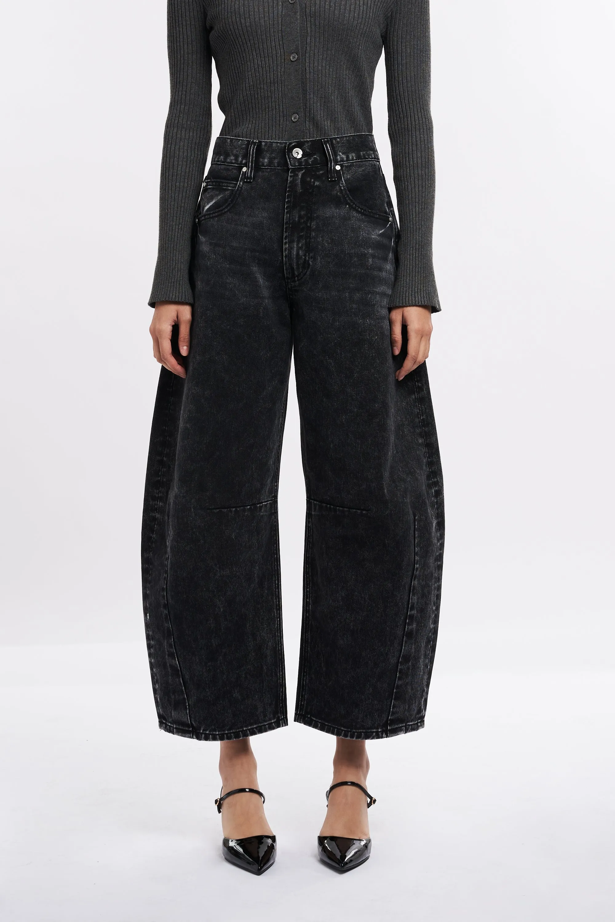Katia Tailored Barrel Leg Denim Jeans